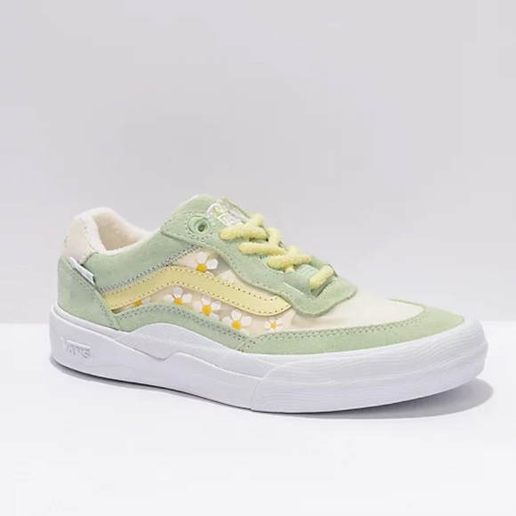 Vans Shoes - Vans Brighton Pastel Green Daisy Sneakers